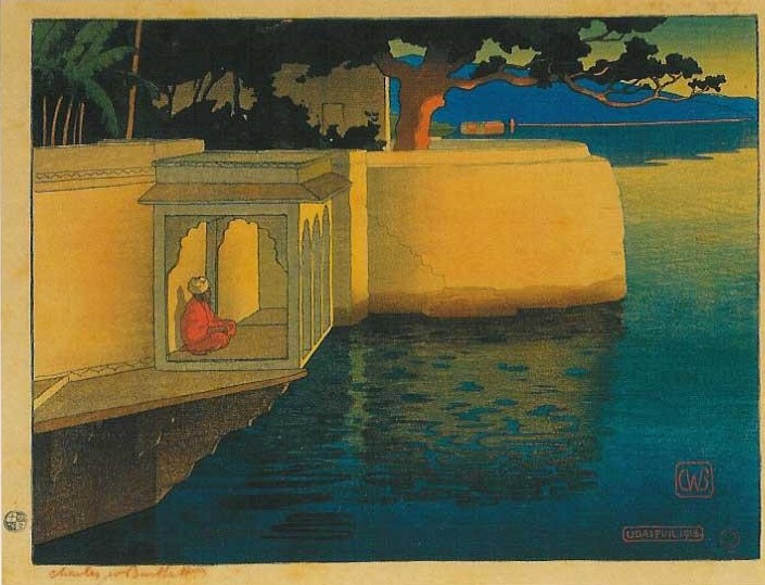 Udaipur, Inde, mai 1916 « Meditation at sunset » (CWB)