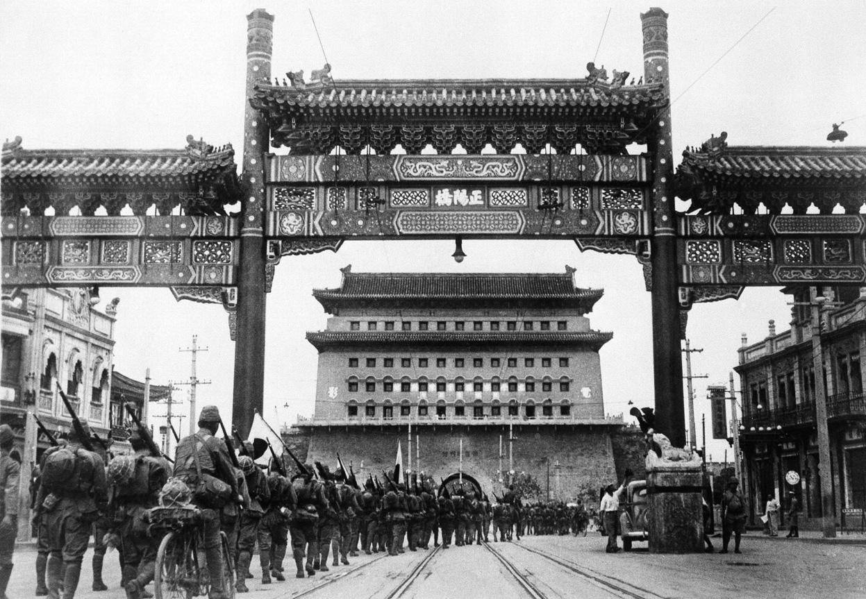 Japanese occupation troops in Beijing, 1937