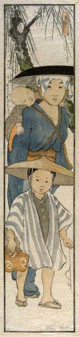 From the rice fields, 1901, colour woodcut