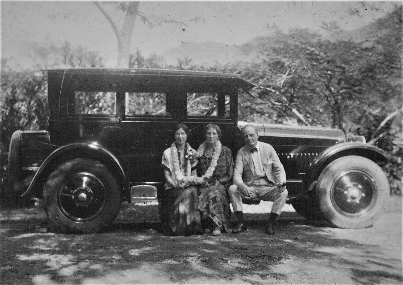 Left to right, Elizabeth Keith, Kate and Charles Bartlett in Hawaii circa 1936 (from the collection of Darrel C. Karl)