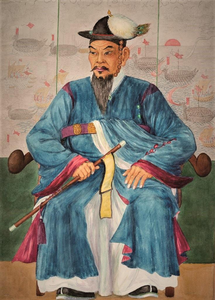 Portrait of the famous Korean Admiral Yi Sun-sin (1545-1598), watercolour recently attributed to Elizabeth Keith